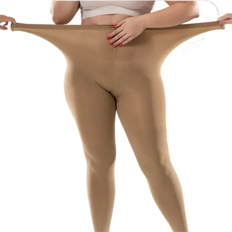 Plus Size Women's 120D Thick Warm Pantyhose Tights - Elastic & Semi-Opaque With Stirrup, One Size Fits Most