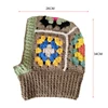 Handmade Crochet Balaclava Hats for Women Autumn and Winter Wool Knitted Pullover Beanies Cap Neck Warmer Female Hooded Caps 6