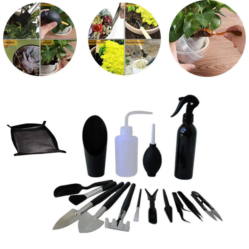 

5x/14/15x Succulent Plants Hand Tools Set Mini Transplanting Tool Indoor Bonsai Miniature Fairy Garden Plant Flower K5