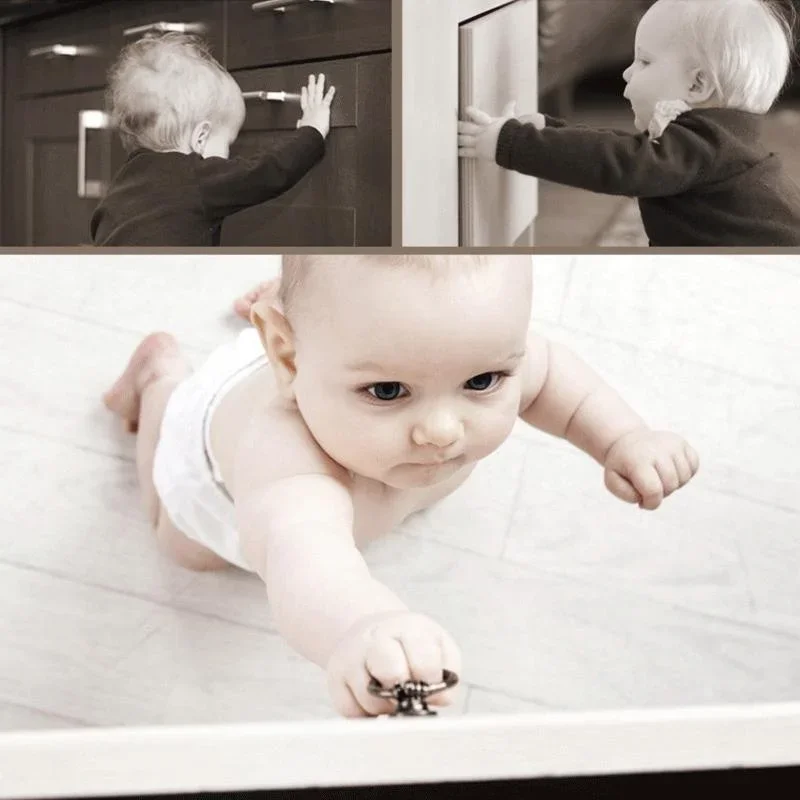 Safety Drawer Lock Baby Anti-collision Anti-Pinching Hand Cabinet Drawer Locks Plastic Safe Buckle for Children Kids Protection drawer lock