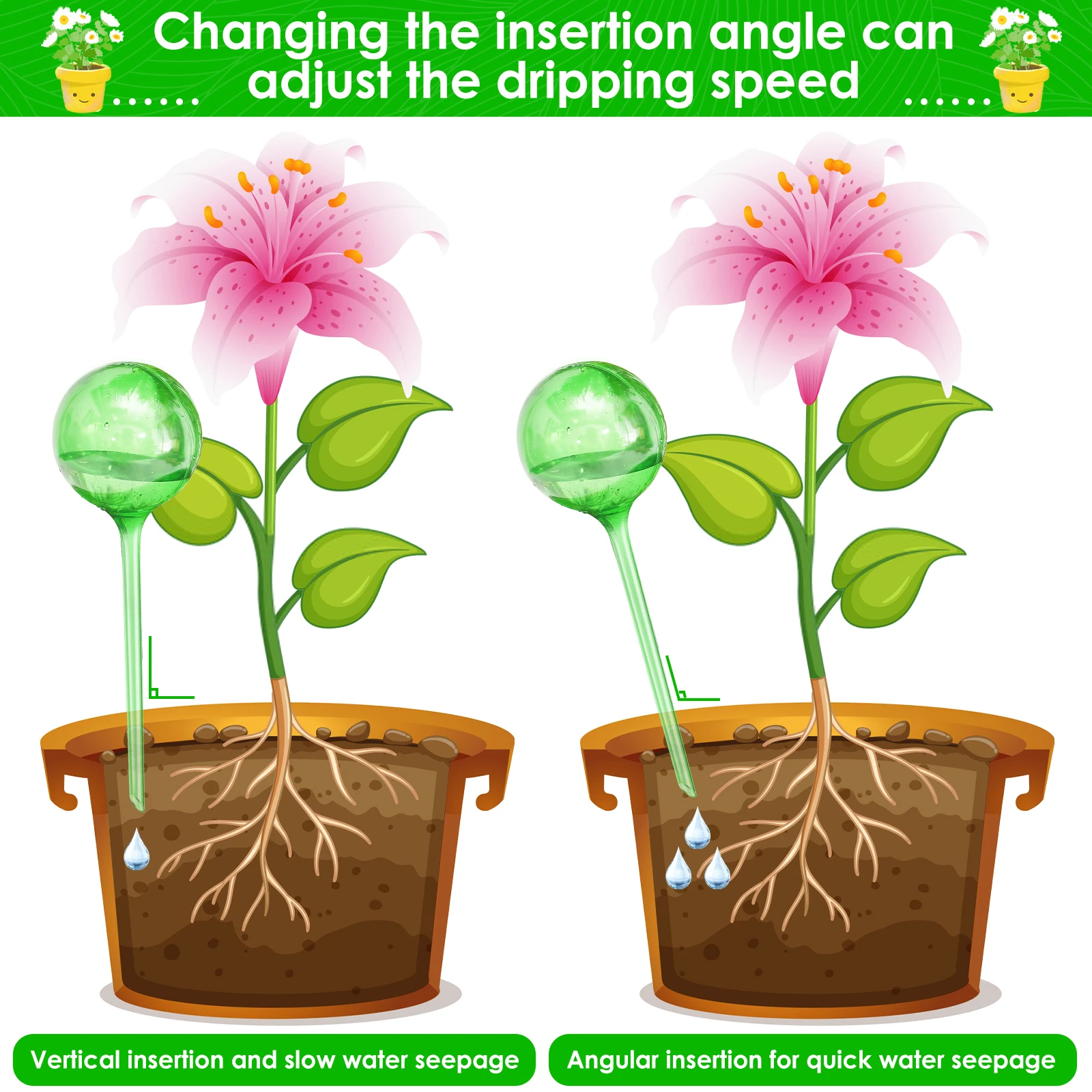 10Pcs Automatic Plant Watering Bulbs Self Watering Globe Balls Plant Water Feeder Water Device Drip Irrigation System for Garden 3