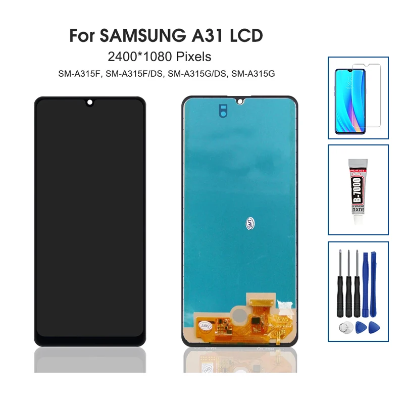 

Pantalla For Samsung Galaxy A31 LCD SM-A315F/DS Display Touch Screen For A315G/DS A315N A315 LCD Digitizer Replacement Parts