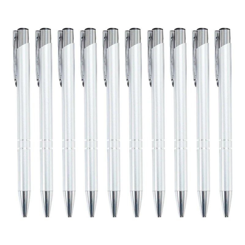 Retractable Ballpoint Pen Metal Signature Pen Journaling 1.0mm Writing Stationery Supplies for Students 10x/Set Ballpoint Pen Multifunction Ballpoint Pen Multifunctional Pen Ball Point Pen