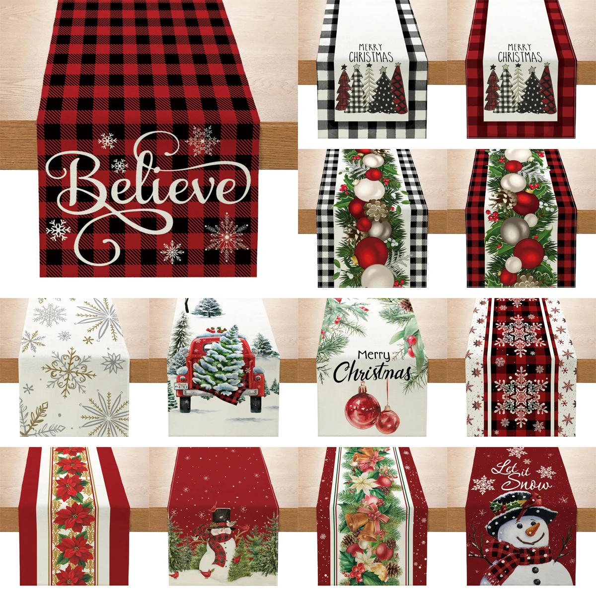 

Christmas Table Runner Xmas Linen Table Flag Cover Merry Christmas Decorations For Home Navidad Noel Gifts Snowman Tablecloth