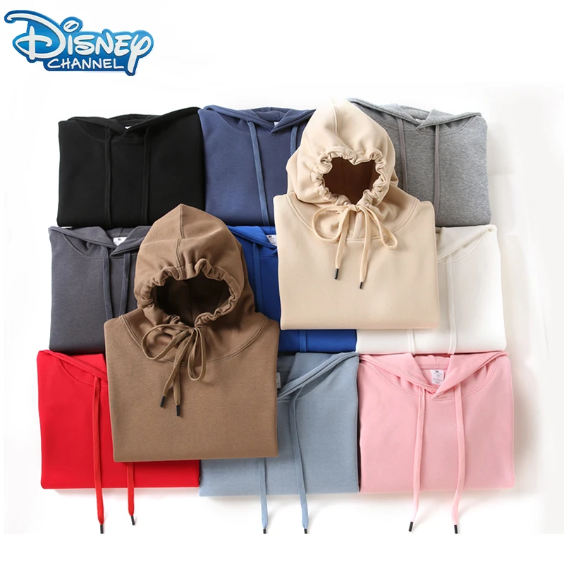 

Disney320 GSM Cotton Mens Oversized Hoodies Men Unisex Solid Basic Blank Sweatshirt Vintage Streetwear Pullover Sportswear