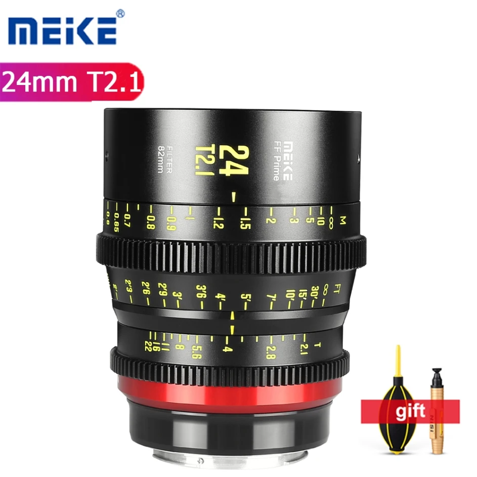 

Meike Prime 24mm T2.1 Cine Lens For Canon C700 C500II Sony VENICE Sony FX3 FX6 FX9 Z Cam for Full Frame Cinema Camera Systems