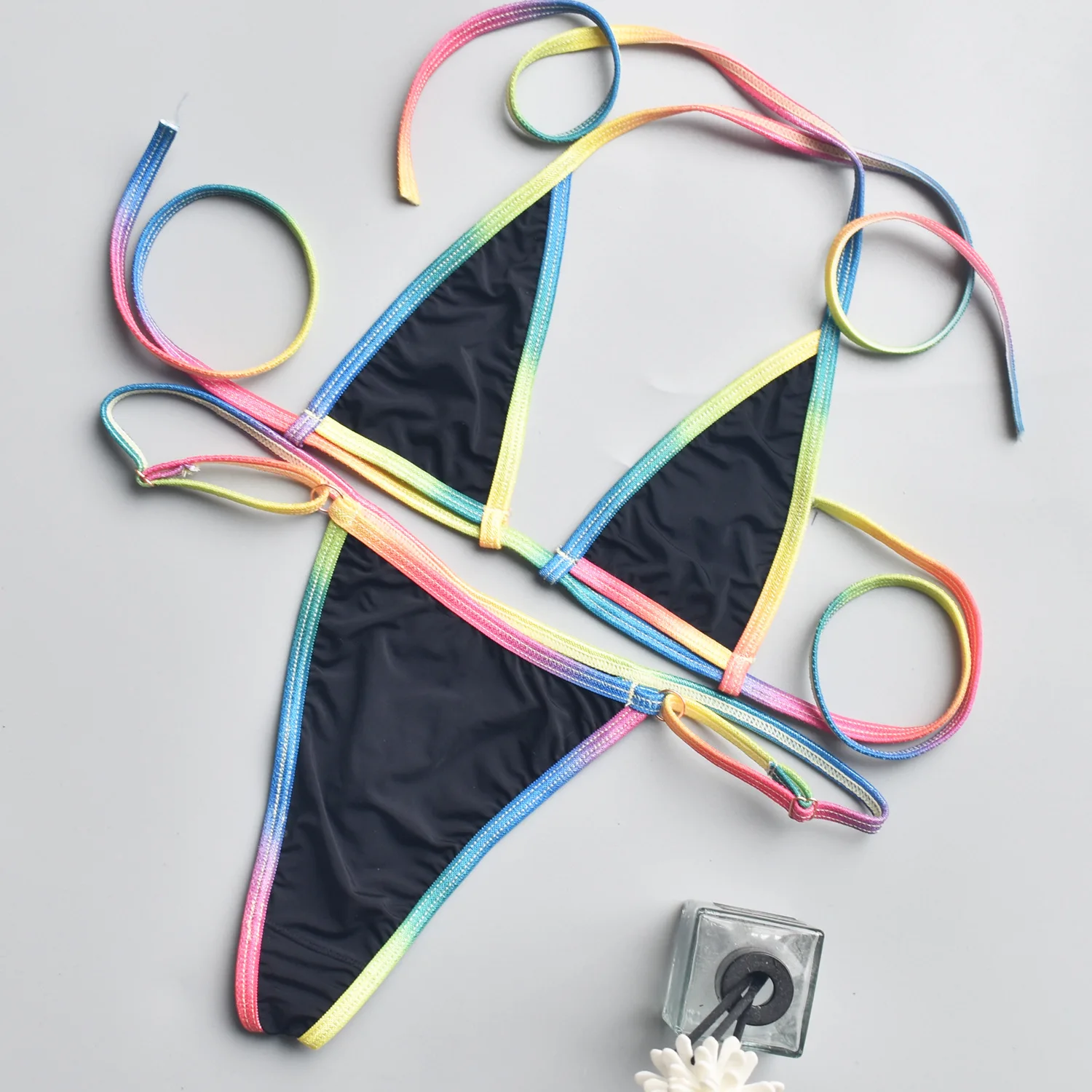Set bikini sexy donna in mesh trasparente completo intimo_voghion.com