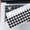 2024 1Pc Russian Smooth Round 2 Colors Keyboard Sticker Language Protective Film Layout Button Letters PC Laptop Accessories