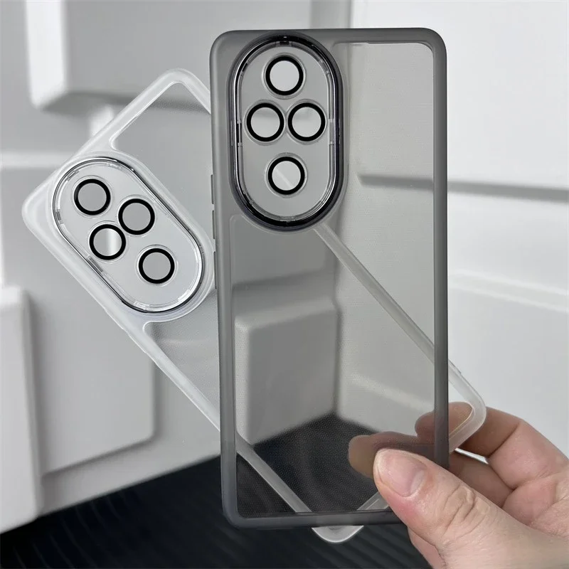 Acrylic Glass Phone Case with Lens Protector and Silicone Bumper - Transparent Finish