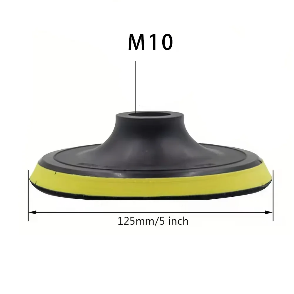 Klettverschluss-Stützteller 3/4/5/6/7 Zoll 1 Stück mit Bohrstange M10 M14 zum Schleifen, Halter, Scheibenpolieren und Endbearbeiten von Metall – Detail 5