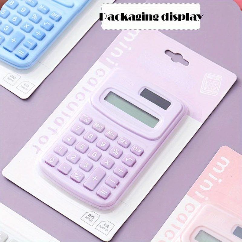 Description Picture 5 of itemSmall Solar Calculator Portable Calculator Cute 8 Digits LCD Electronic Home Office Calculator for Kid Primary School Calculator