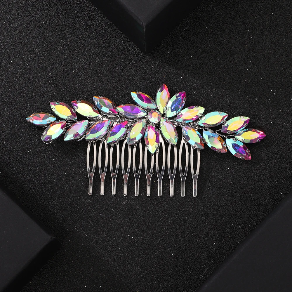 Rhinestone Wedding Hair Comb For Women Trendy Handmade Bridal Headpiece Accessories Party Head Jewelry Ornaments Bride Tiaras