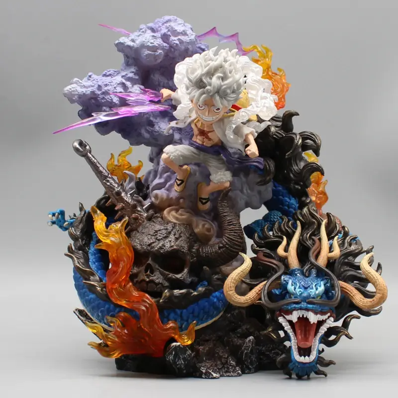 One Piece Luffy Vs Kaido Anime Figure Luffy Gear 5 Figurine