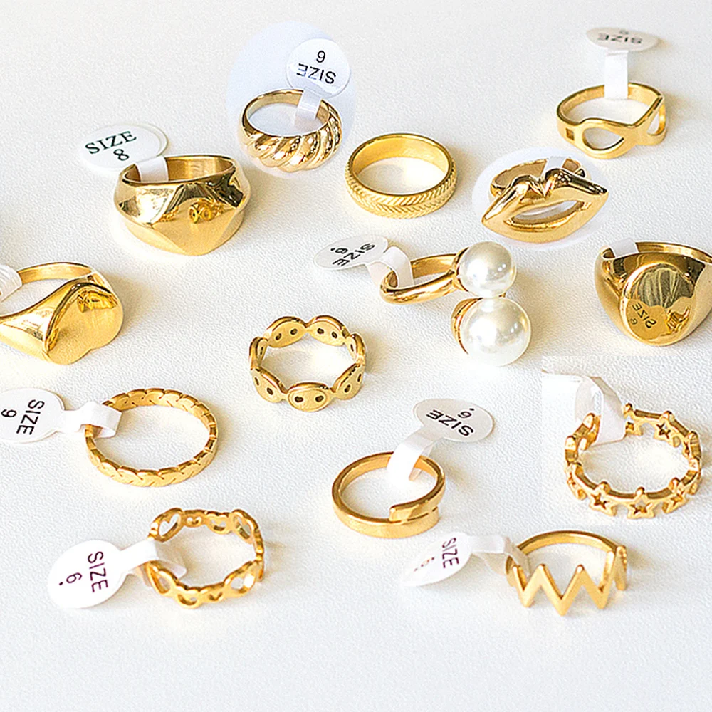 Stainless Steel Ring for finger ring stainless steel ring gold color ring gold color rings