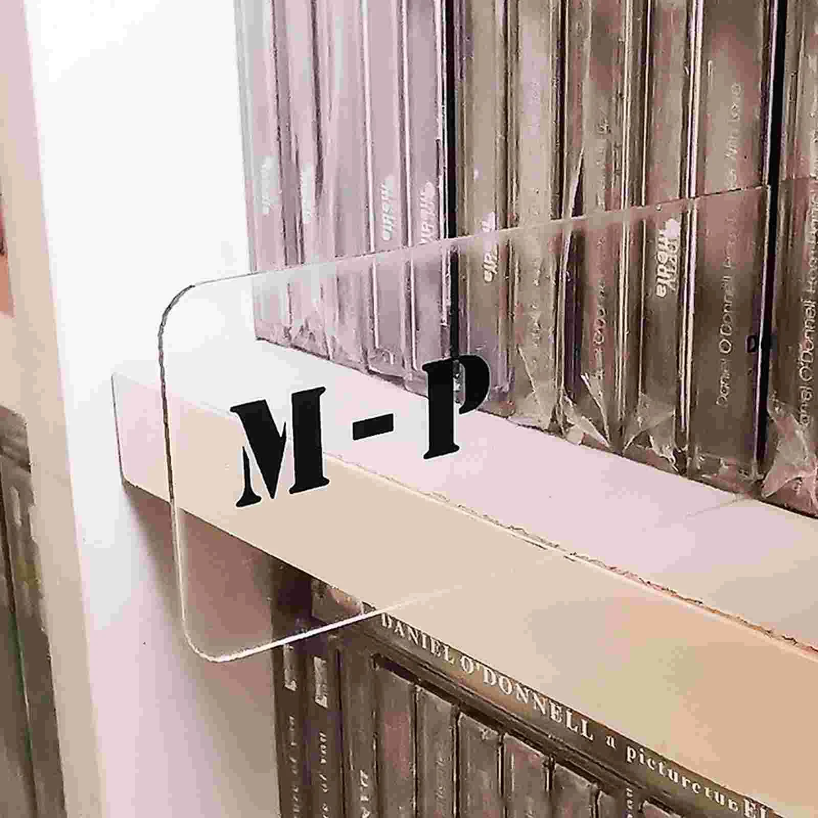 레코드 분류 카드 CD 분할기 정리함 인덱스 A-Z 수평 라벨, 아크릴 분류, 6 개