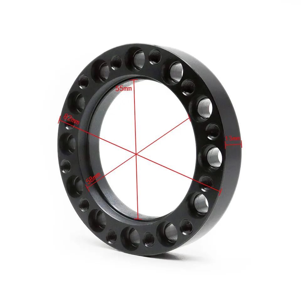 Universal Lenkrad Hub Spacer 13/51/76/101/128mm Lenkrad Hub Boss Kit Adapter Spacer Schwarz – Detail 11