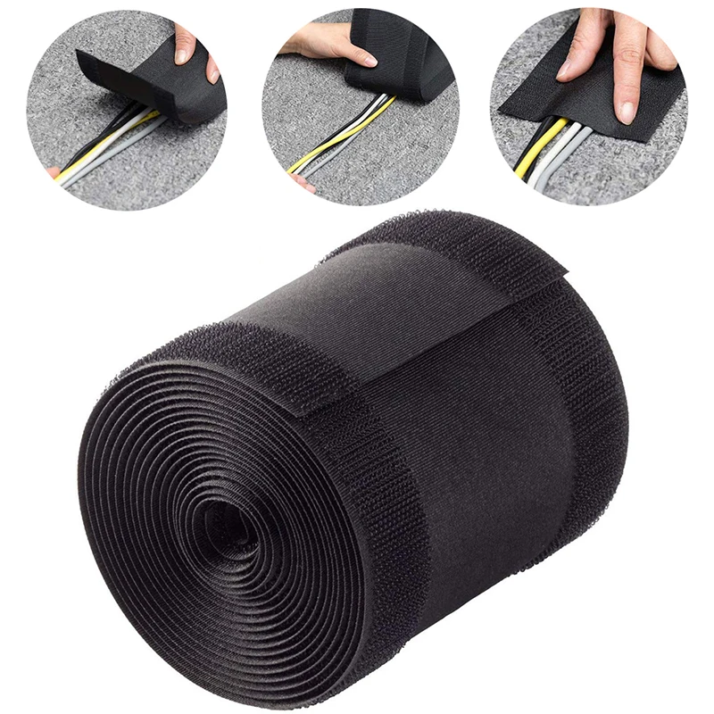 

3m Carpet Wire Protective Sleeve Self Adhesive Hook and Loop Wire Slot Household Wire Organize Fixing Sticker