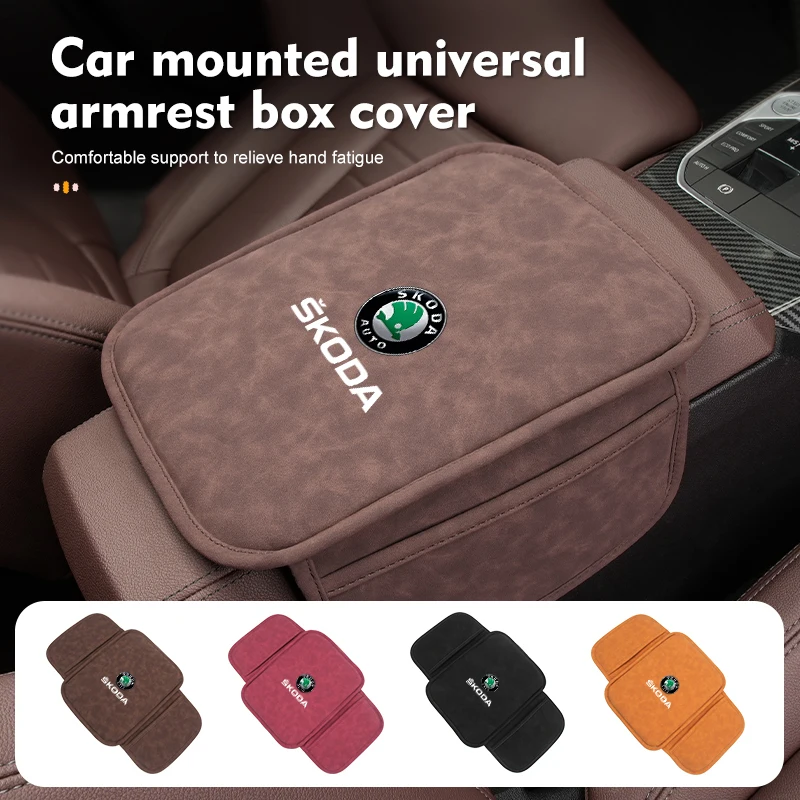 Tappetino Per Bracciolo Per Auto Console Centrale Bracciolo Box Tappetino Protettivo Per Skoda Fabia Kamiq Superb Mk3 Visions Yeti Scala Enyaq-Iv