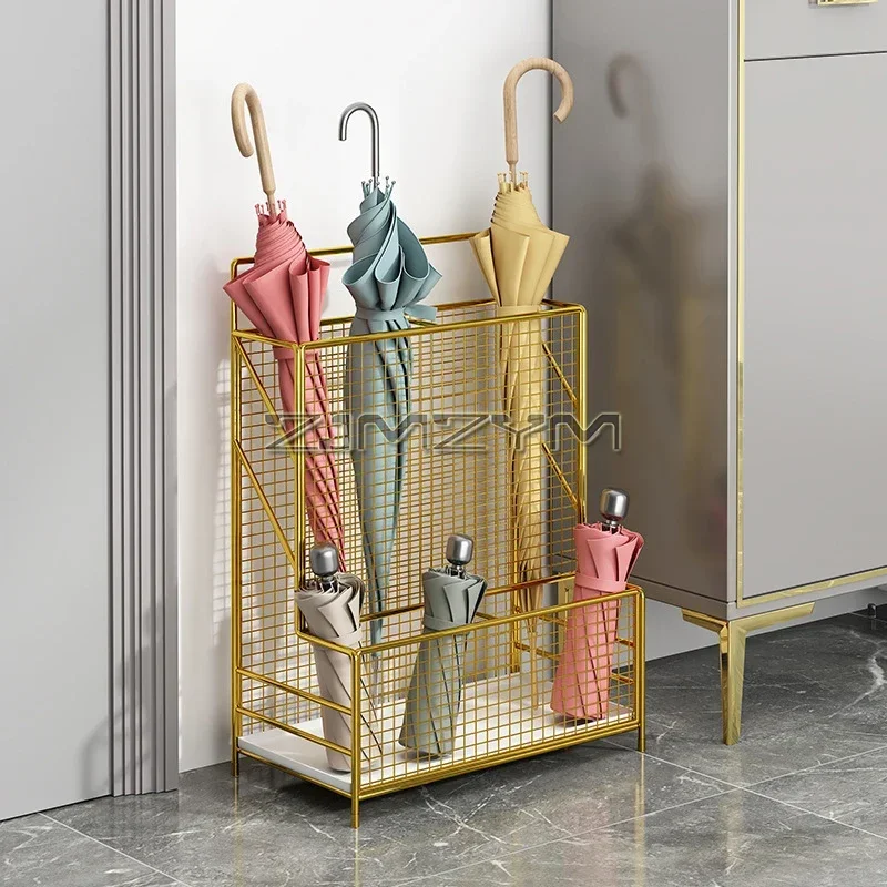 2In1 Umbrella Storage Stand Free Standing Entrance Lobby Drain Holder Large Capacity Umbrella Organizer With Removable Drip Tray