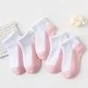 5 Pairs/Lot 2023 New Summer Children Socks Cotton Kids Fashion Black White Gray For 1-12 Years Teen Student Baby Girl Boy Socks 5