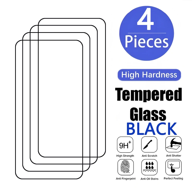 Premium HD Anti-Scratch Tempered Glass Screen Protector - 4 Pack