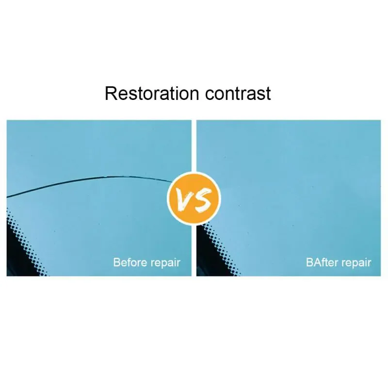 Car Glass Repair DIY Windshield Window Repair Tool resin + blade + strips