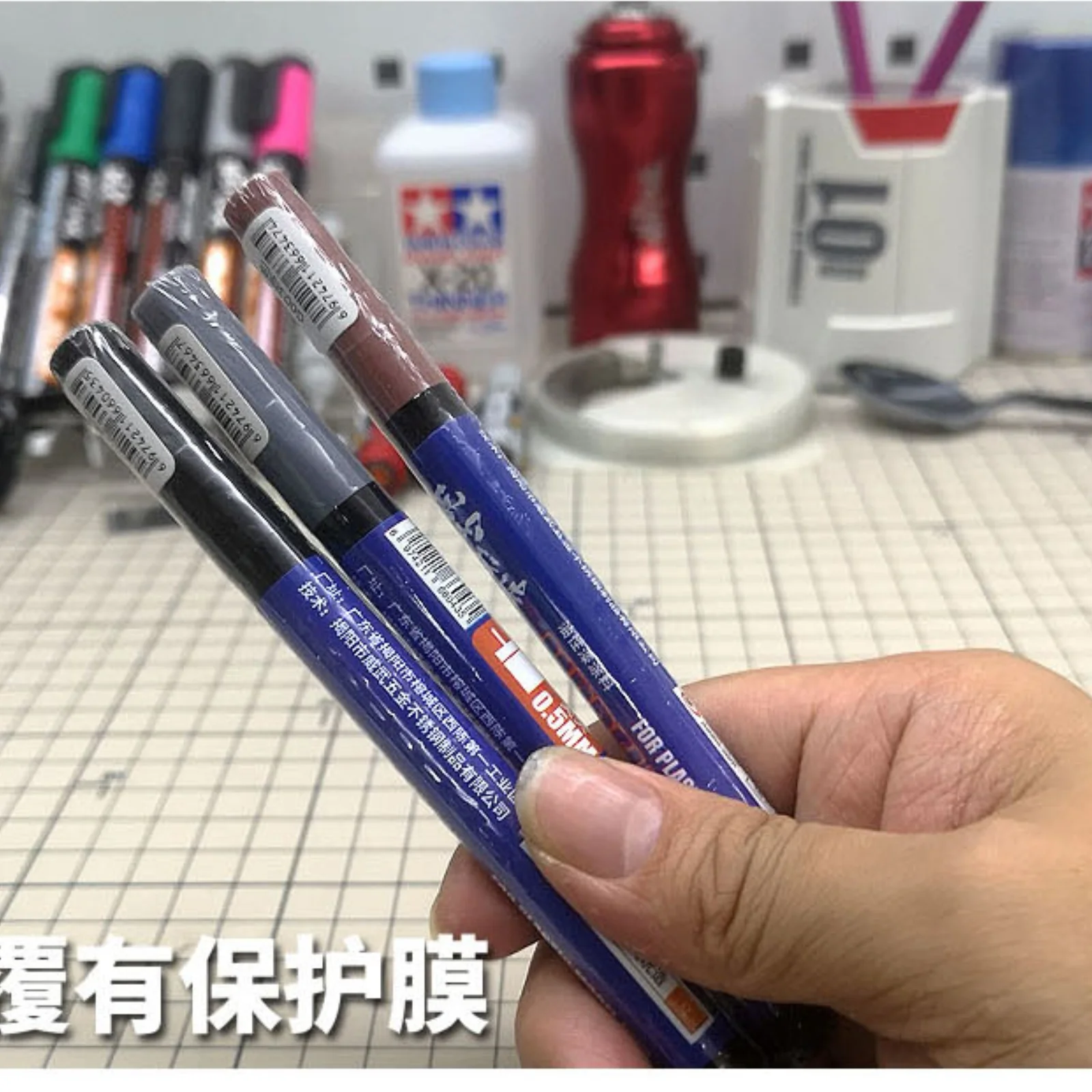 Permanent markers MS043 Oily Model Marker Extra-fine Hook Liner Assembly Model Building Tools For Military Paint Tool Hobby DIY