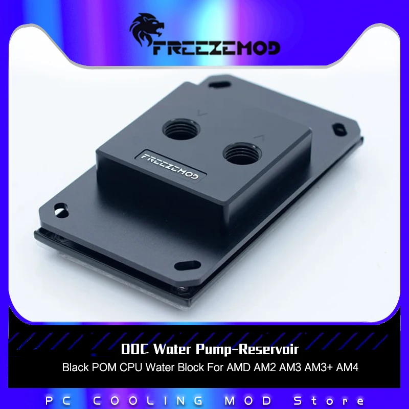 Zemod Black Pom Cpu Water Block para Amd Am2 Am3 Am3 Mais Am4 Refrigerador Líquido Refrigeração Micro Canal Amd-pooc