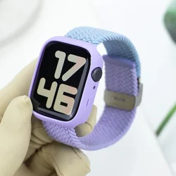 Candy Case and Strap Set for Apple Watch - Nylon/Silicone Correa Strap (LULPuPu - Nylon)