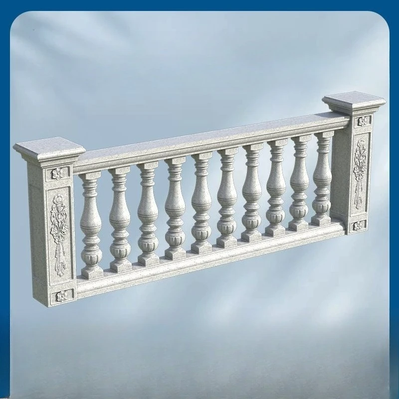 New European Style Railing Mold Custom Villa Fence Cast in Place Cement Roman Columns Balcony Guardrail Outdoor Decor Products