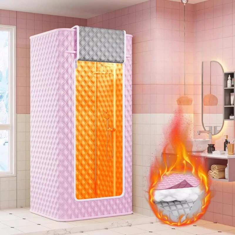 Chinese-Style Polyester Bath Tent Cold-Isolating Insulated Shower Cover 3D Structured Shower Room Tent Sauna Room Thermal Cover