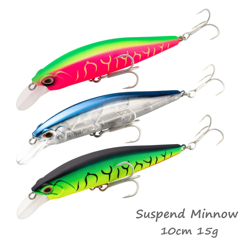 9 pièces Jerkbait méné manivelle leurres de pêche ensemble