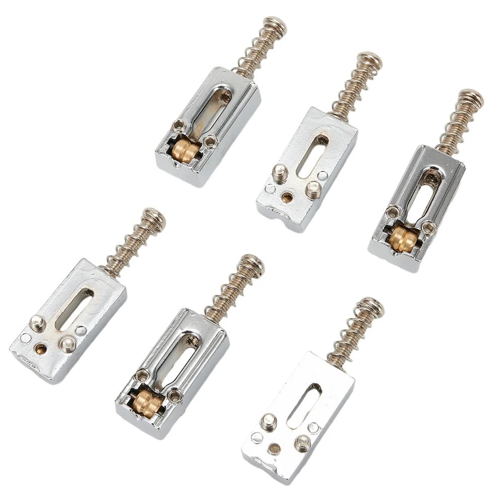 6Pcs Elektrische Gitarre Roller Brücke Tremolo Sättel Für Strat TL Zink-legierung Elektrische Gitarre Ersatz Brücke Sattel Set – Detail 11