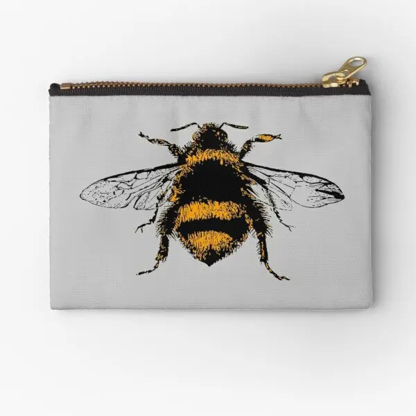 

Save The Bees Zipper Pouches Panties Small Pocket Women Bag Coin Underwear Packaging Storage Men Key Money Wallet Socks Pure