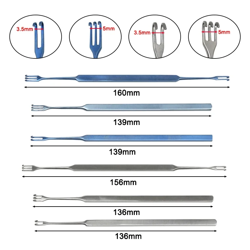 GREATLH Ophthalmic Tool Eyelid Bag Retractor Ophthalmology Pulling Hooks Skin Retractor Plastic Surgery Tool ophthalmic surgical instruments