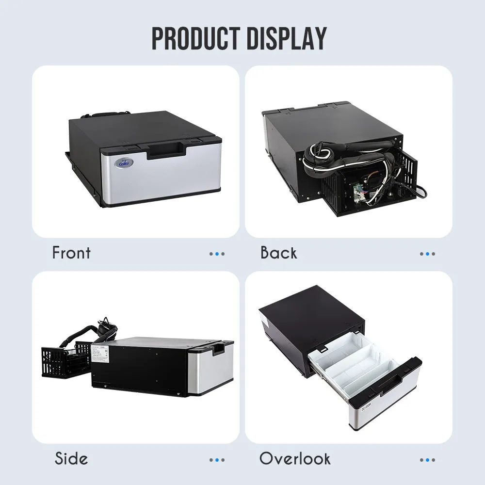 콜쿠 DC-23DR 12V 서랍형 냉장고 냉동고 카라반 RV 내장형 탈착식 23L 서랍형 충격 방지 디자인 차량용 냉장고