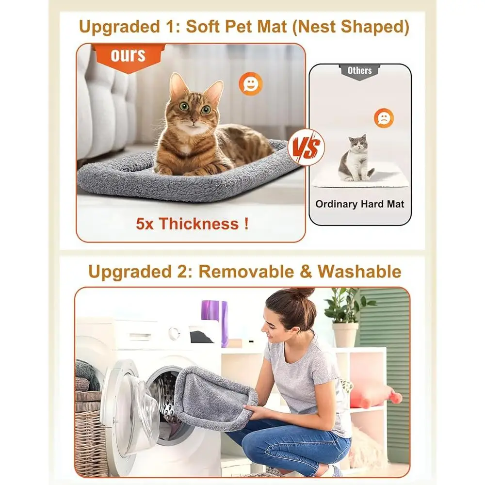 Soft Sided Cat Carrier Large Medium Cats Dogs Portable Foldable Pet Carrier Airline Approved Safety Zippers Mesh Travel Bag