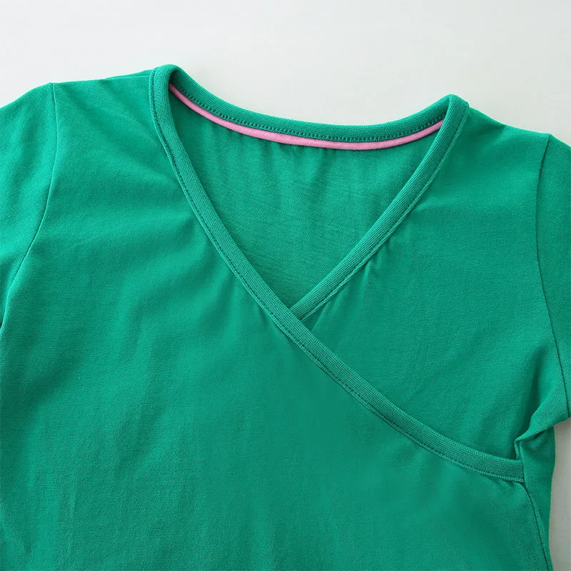 New Summer Princess Green Clothing for Baby Girls Cotton Kids Clothes Cartoon Embroidery Unicorn Mesh Dresses