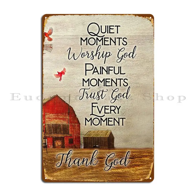 

God In The Farm Cardinal Bird Vintage Metal Sign Wall Decor Pub Mural Kitchen Printing Wall Plaque Tin Sign Poster