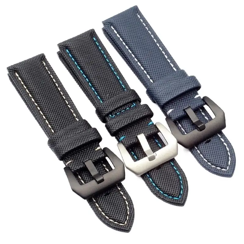SCHIK 20MM 22MM 24MM 26MM Carbon Fibre Nylon Canvas Watch Strap For Panerai Hamilton TAG OMEGA HEUER Men's Wrist Watch Band