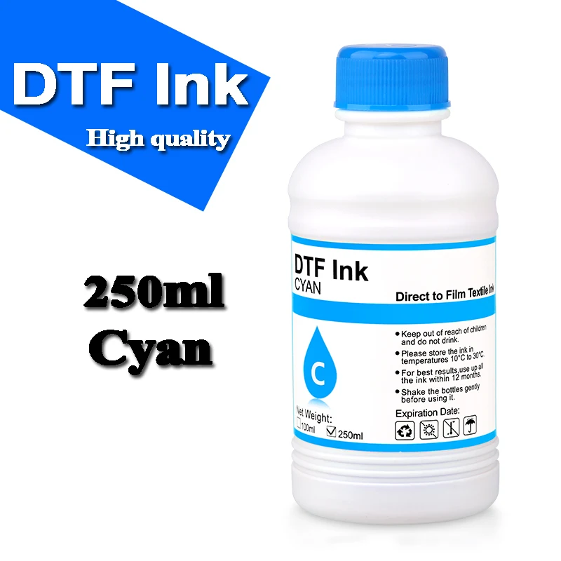 DTF Ink 250ML And Cleaning Liquid For Direct Transfer Film For PET Film DTF Ink All Desktop Large Format Printer