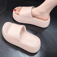 6cm New Thick Sole EVA Slippers for Women Fashion Home Platform Slippers for Summer Outwear Non Slip Elevated Slippers for Women 2