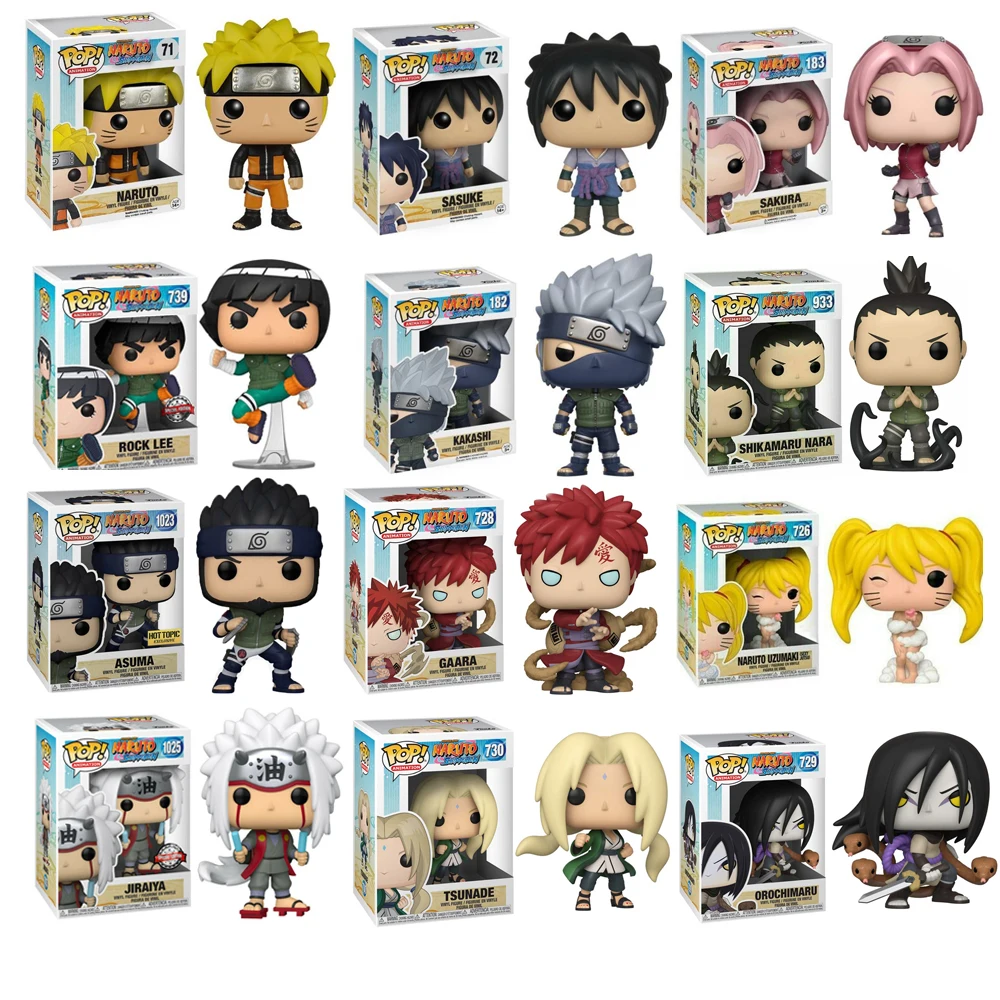 thumbnail image 1 of Funko pop Naruto Rock lee # 739 Naruto # 71 # Gaara # 728 Jiraiya # 1025 Figura de vinilo Muñeca Modelo Juguetes, 1 of 5