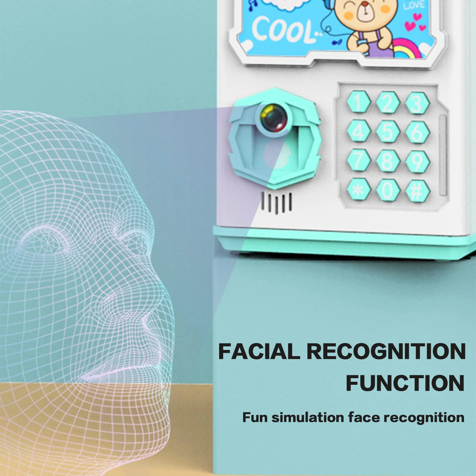 Automatic Banking Safe Piggy Bank Unbreakable Automatic Coin Involvement Piggy Bank for Collecting Cash Saving Box SDI99