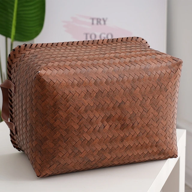 Változható Tároló Kosár Tengeri Moszat Szövő Kosarak Rattan Szőtt Ruhák Szervező Játékok Snack Sundries Asztali Tárolódoboz Mosoda - Image 3