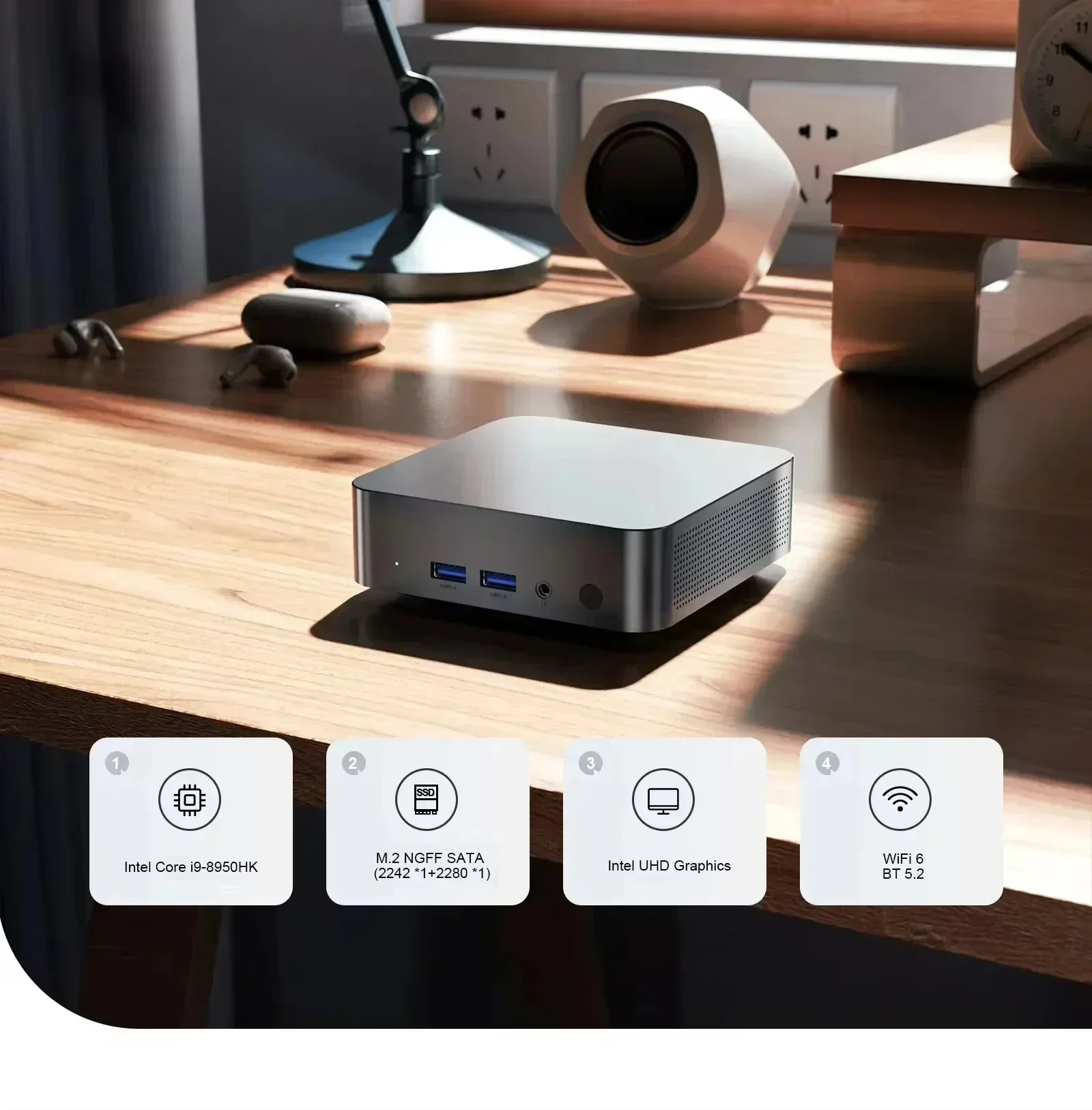 2025年 インテル Core i9 8950HK 搭載 ポータブル i9 ミニPC