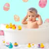 12pcs Easter Rubber Ducks, 2.1Inch Bunny Rubber Duckies Bath Toys for Kids, Assorted Duck Bulk, Basket Stuffers and Party Favors 3