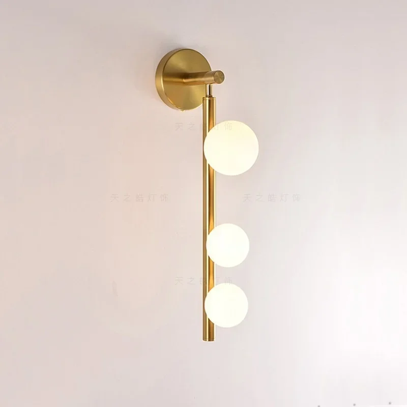 

New 3 White Glass LED Wall Lights Home Living room Wall lamp Gold/Black Shop G9 Bulb Bedroom Wall Sconce Lighting Luminaire