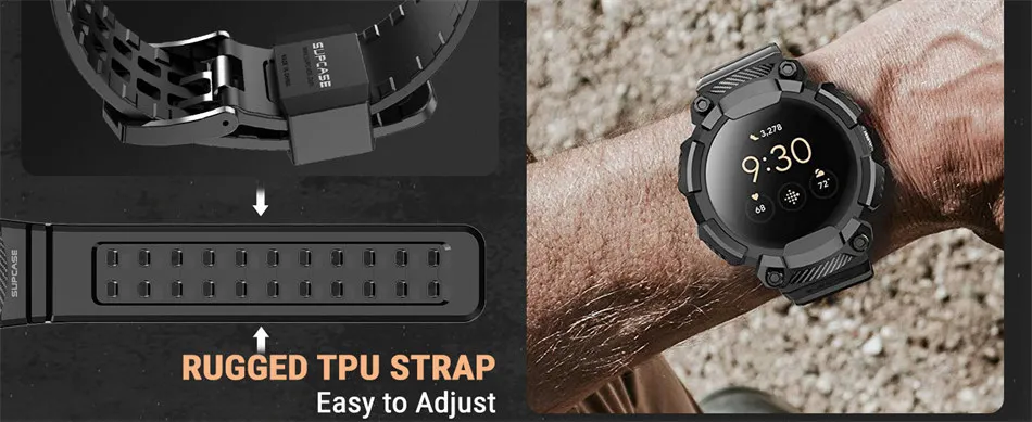For Google Pixel Watch 3/2/1 Case 41mm (2024/2023/2022) SUPCASE UB Pro Robuste Schutzhülle mit Verstellbarem Armband – Detail 2