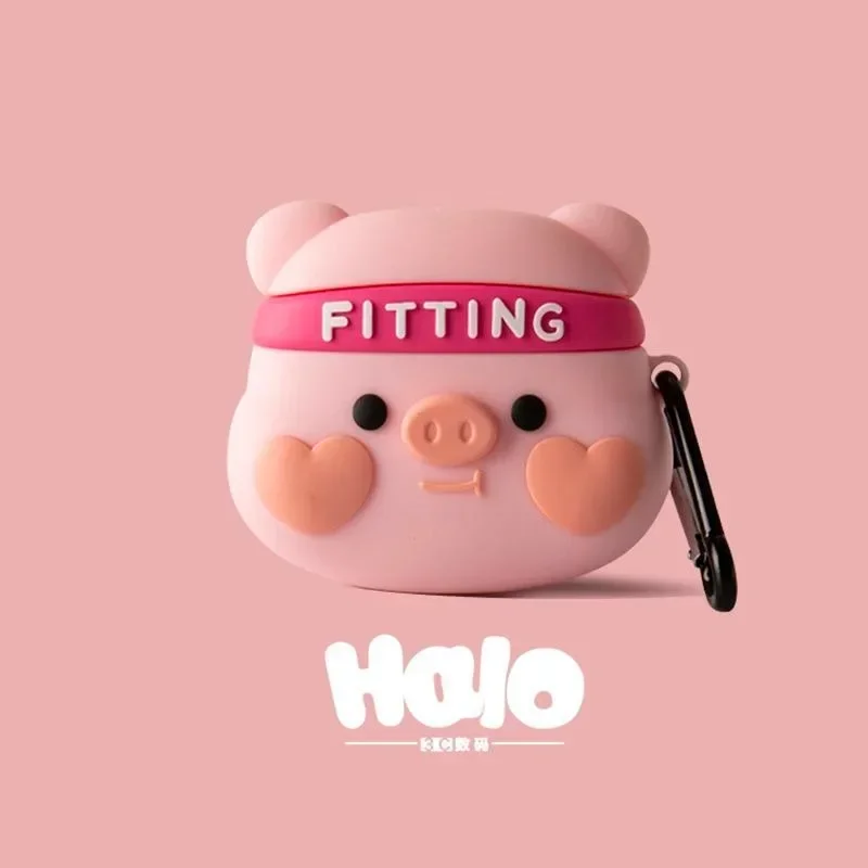 Cute 3D Cartoon Silicone Case Cover for Earphone Charging Box Accessories